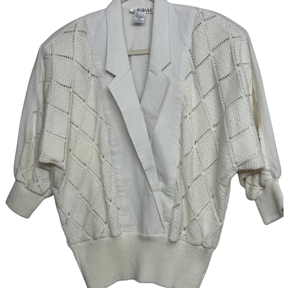 VINTAGE AUDRIANA Women's White Sweater Size L